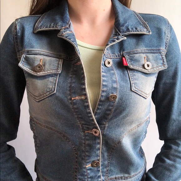 Y2K Vintage Denim Button Up Jean Jacket Medium - Picture 5 of 8